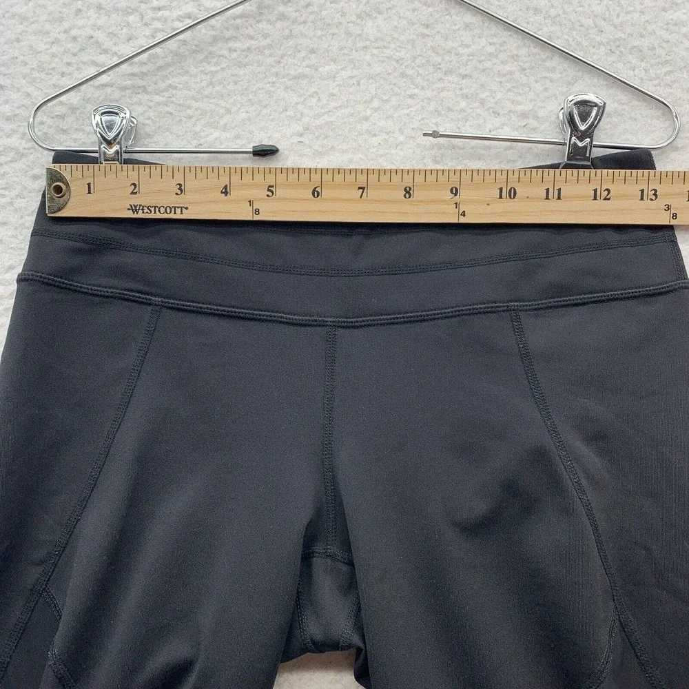 Athleta Capri Leggings Womens Small S Black Sheer‎ Mesh Activewear Athleisure